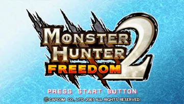 Monster Hunter Freedom 2 (EU) screen shot title